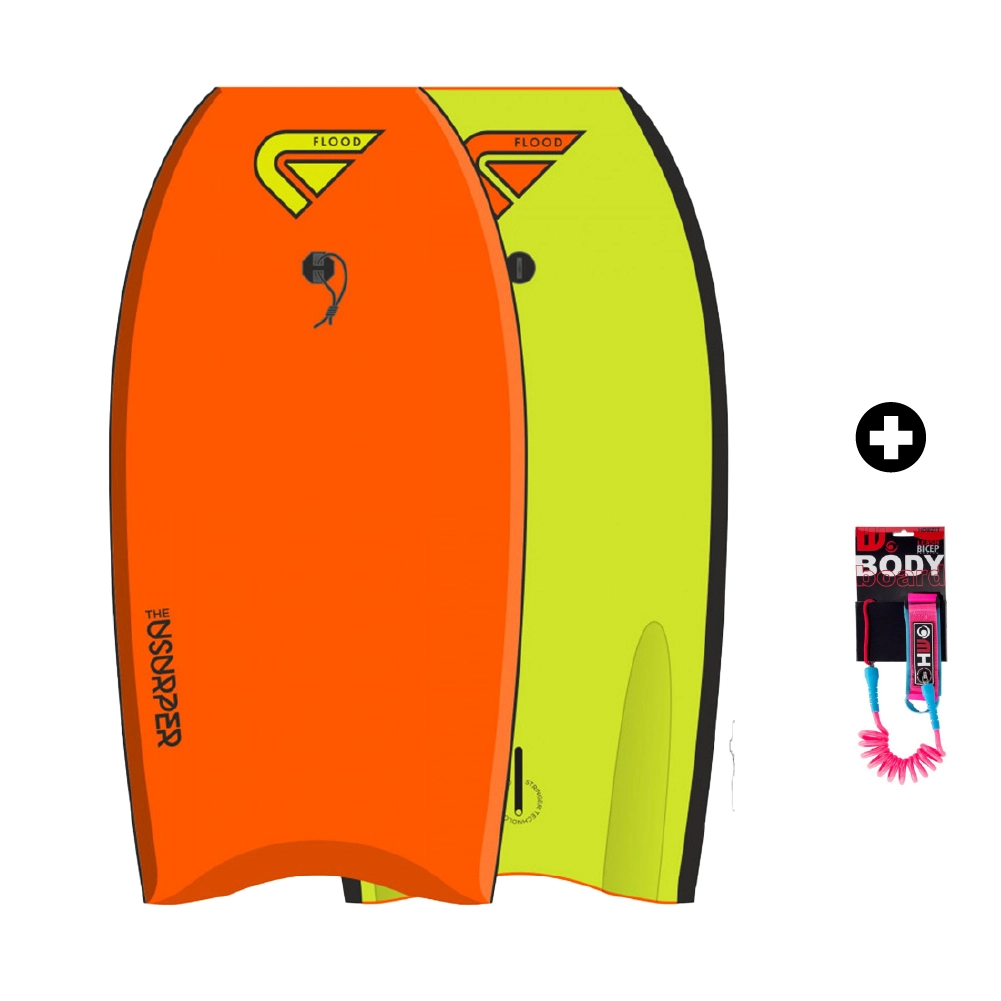 BODYBOARD FLOOD USURPER ORANGE/VERT 42' 1 BODYBOARD FLOOD USURPER ORANGE/VERT 42'