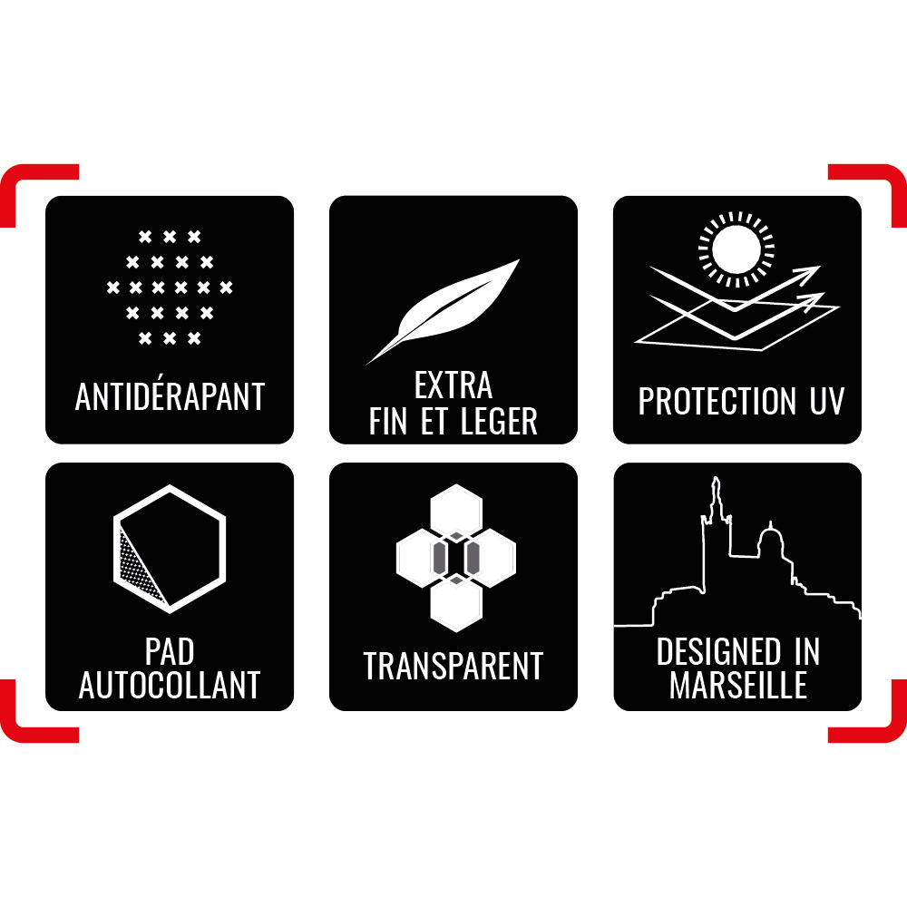 Grip De Traction SURF Antidérapant Hexapads Howzit - 20 Pcs 1 Grip De Traction SURF Antidérapant Hexapads Howzit - 20 Pcs