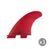 Ailerons SURF FCS II Accelerator Neo Glass Large Rouge Set De 3