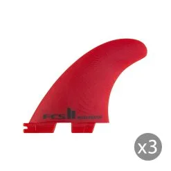 Ailerons SURF FCS II Accelerator Neo Glass Large Rouge Set De 3